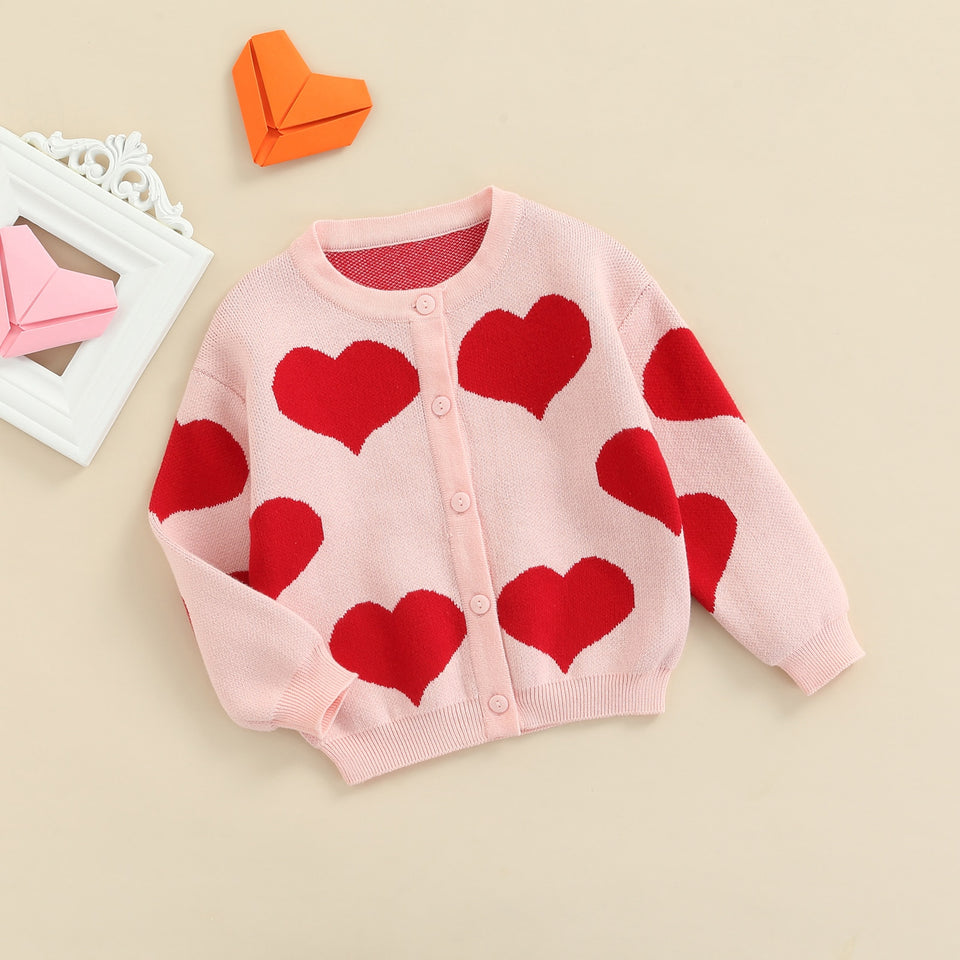 Heart Knitted Baby Sweater - Baby Kisses, Snuggles and Giggles