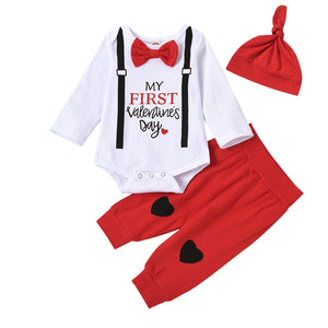 Little Boys Valentines Day Set - Baby Kisses, Snuggles and Giggles