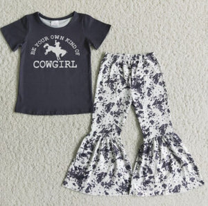 Western Baby Girl Bell Bottom Outfits
