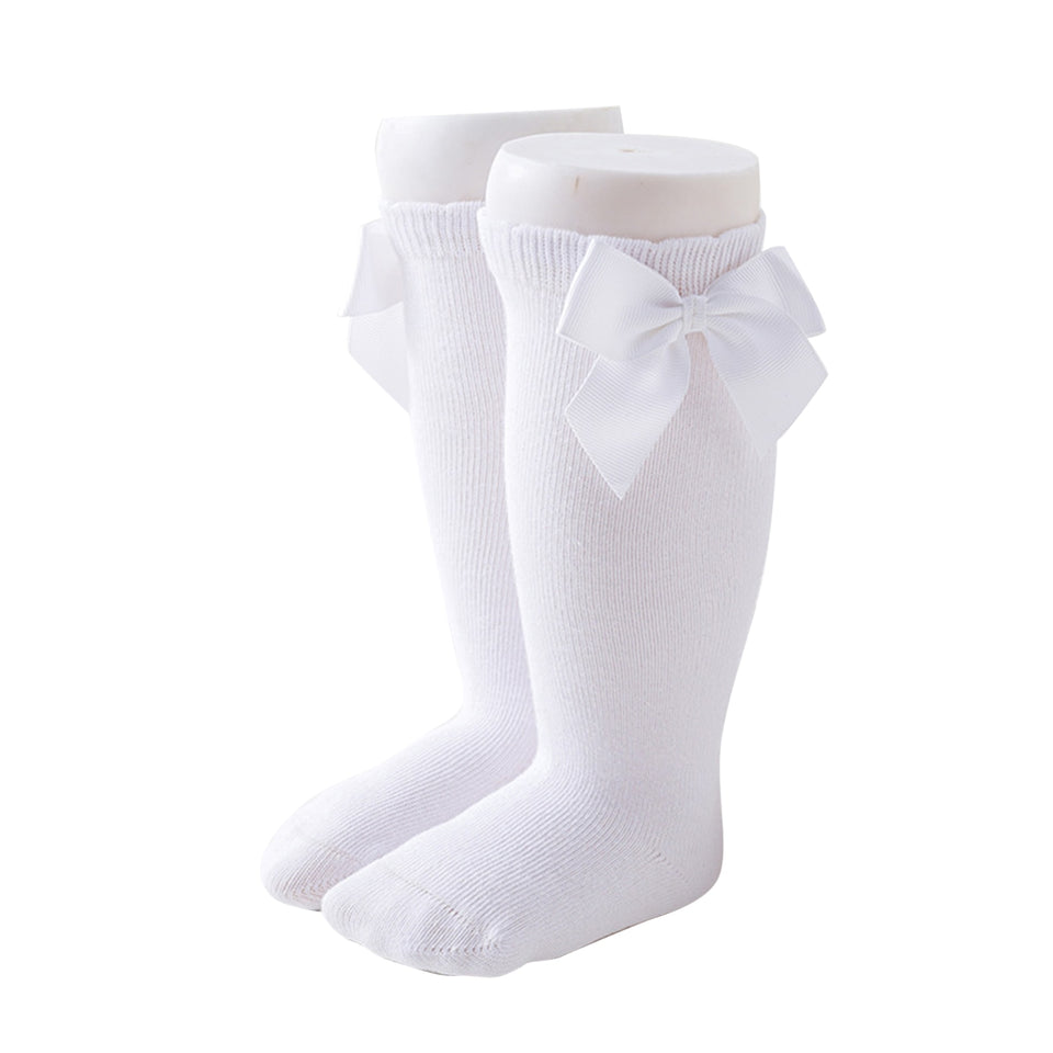 Knee High Bow Socks - Baby Kisses, Snuggles and Giggles