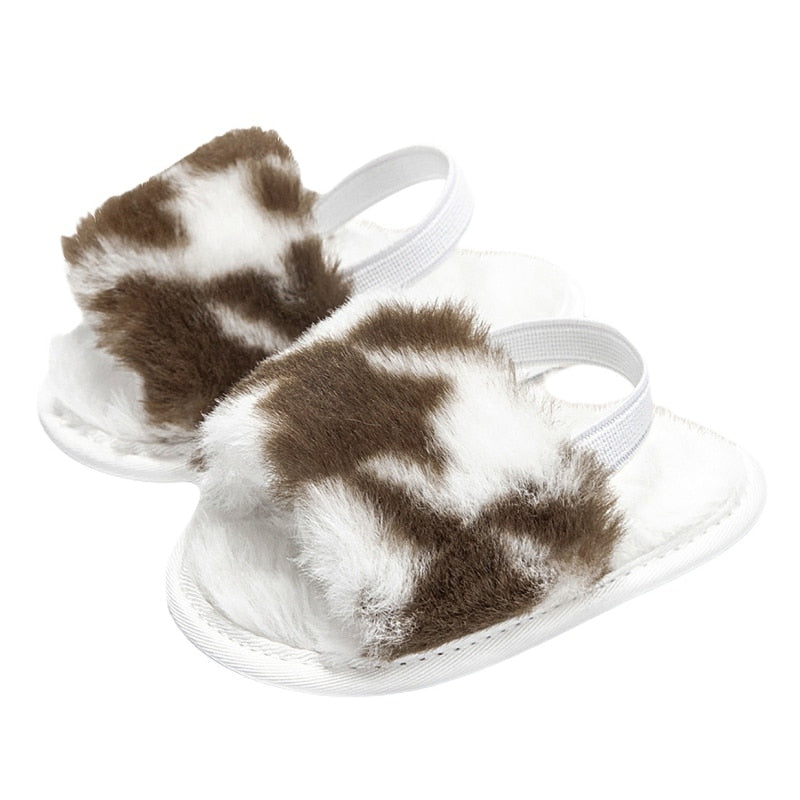 Baby Fuzzy Slippers - Baby Kisses, Snuggles and Giggles