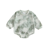 Baby Tie Dye Sweatshirt Romper (3-24m) - Baby Kisses, Snuggles and Giggles