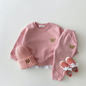 Bebe Bear Tracksuit Set (Pink) - Baby Kisses, Snuggles and Giggles
