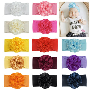 15pcs Baby Girls Nylon Headbands - Baby Kisses, Snuggles and Giggles